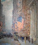 Childe Hassam Flags on the Waldorf oil painting